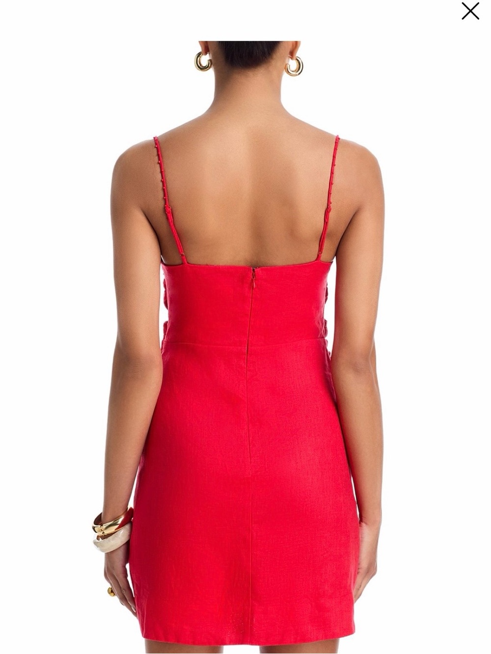 FARM Rio Red Strapless Flower Minidress - Picture 4 of 5